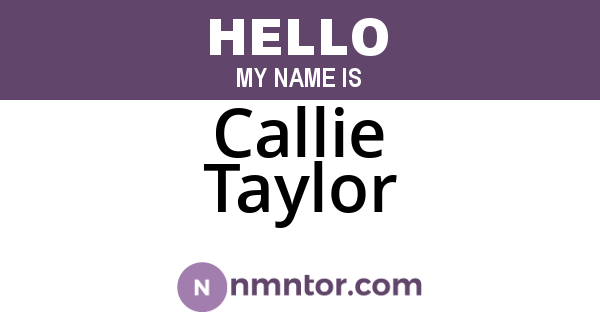 Callie Taylor