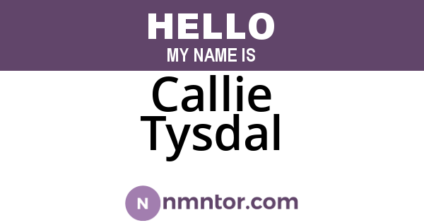 Callie Tysdal