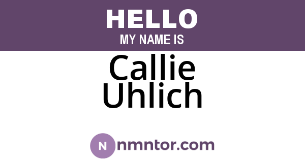 Callie Uhlich