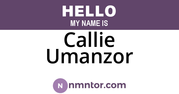 Callie Umanzor