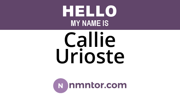 Callie Urioste