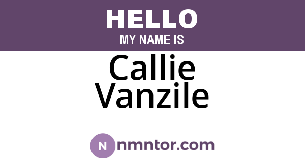 Callie Vanzile
