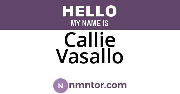 Callie Vasallo