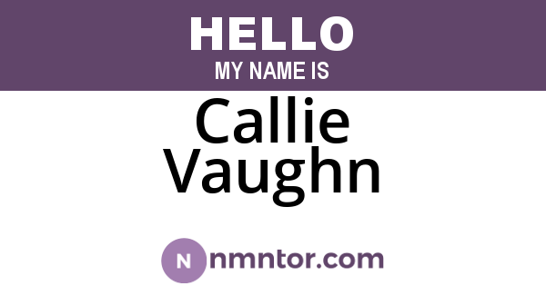 Callie Vaughn