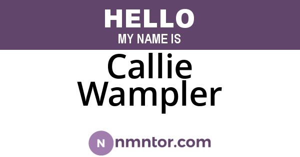 Callie Wampler