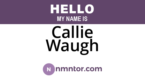 Callie Waugh