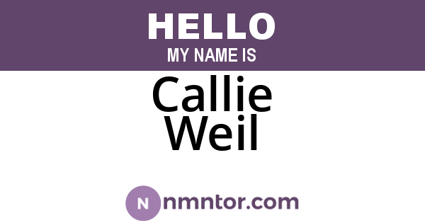 Callie Weil