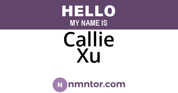 Callie Xu