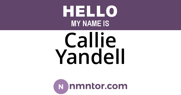 Callie Yandell