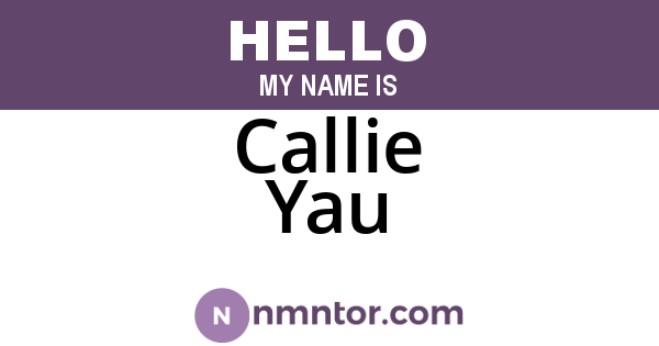 Callie Yau