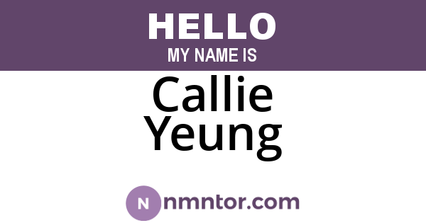 Callie Yeung