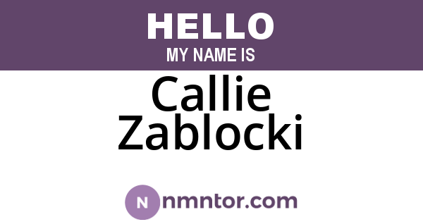 Callie Zablocki
