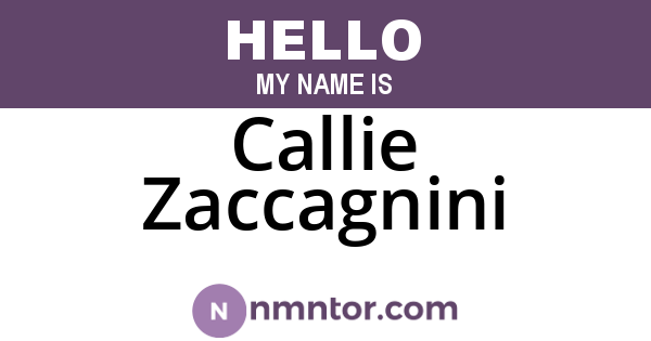 Callie Zaccagnini