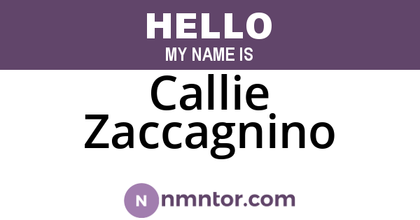 Callie Zaccagnino