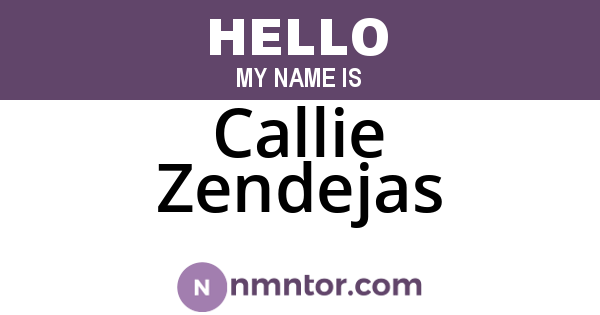 Callie Zendejas