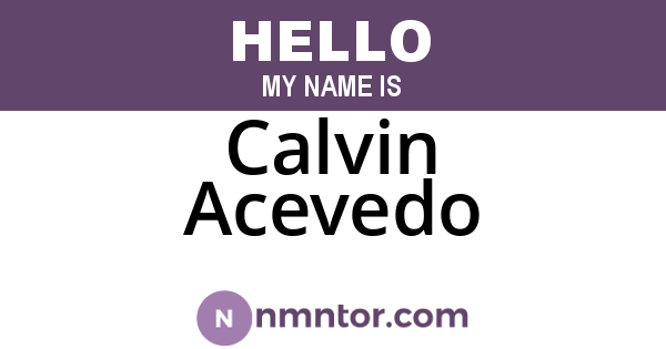 Calvin Acevedo