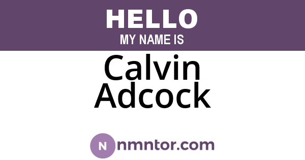 Calvin Adcock