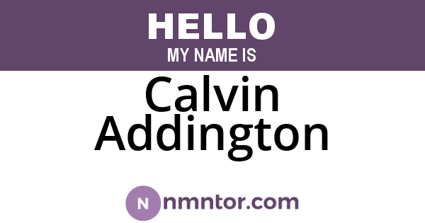 Calvin Addington