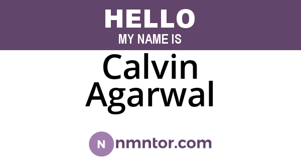 Calvin Agarwal