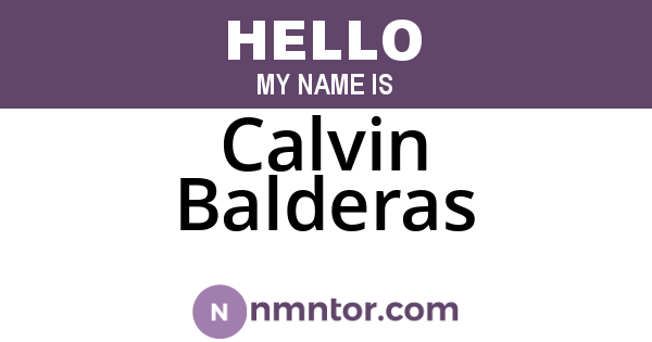 Calvin Balderas