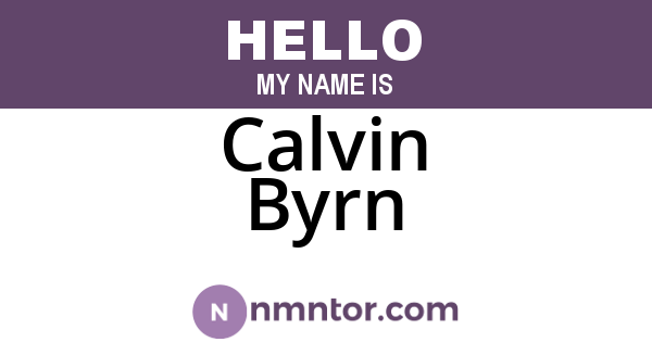 Calvin Byrn