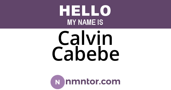Calvin Cabebe