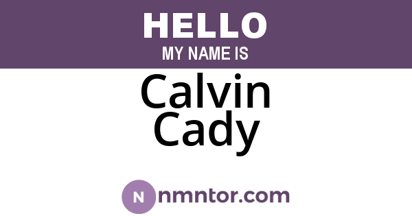 Calvin Cady