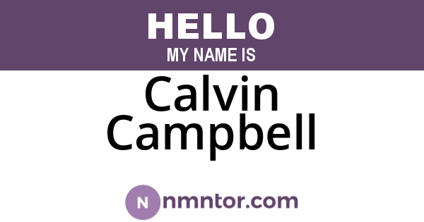 Calvin Campbell