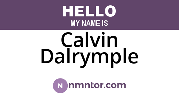 Calvin Dalrymple