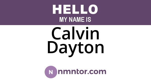 Calvin Dayton