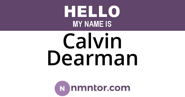 Calvin Dearman
