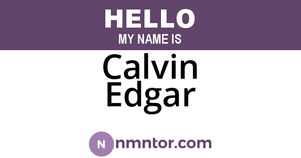 Calvin Edgar