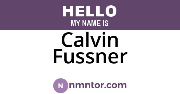 Calvin Fussner