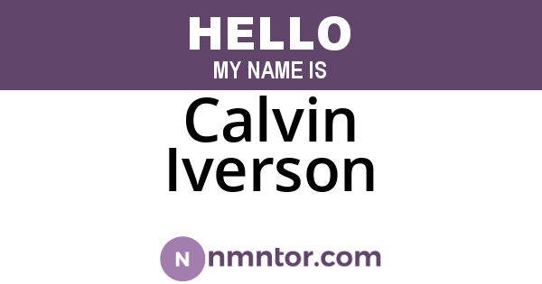 Calvin Iverson