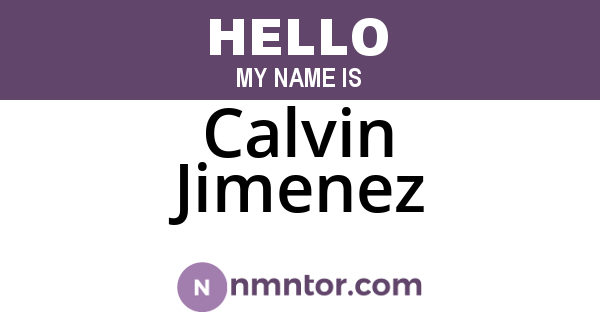 Calvin Jimenez