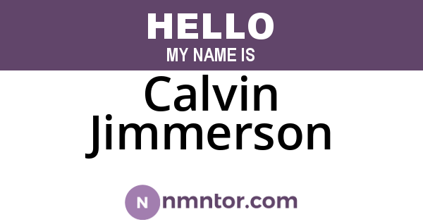 Calvin Jimmerson