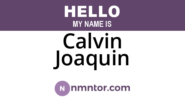 Calvin Joaquin