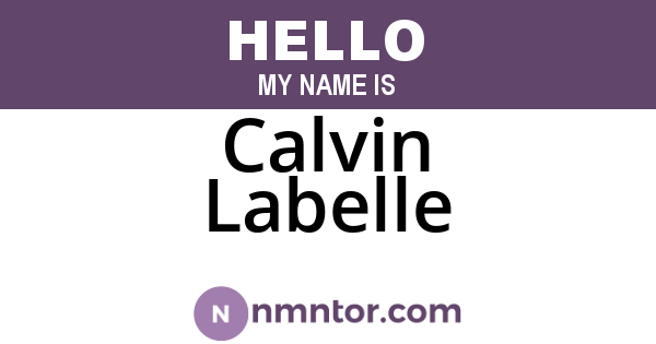 Calvin Labelle