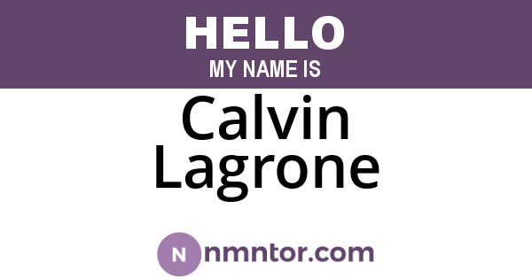 Calvin Lagrone