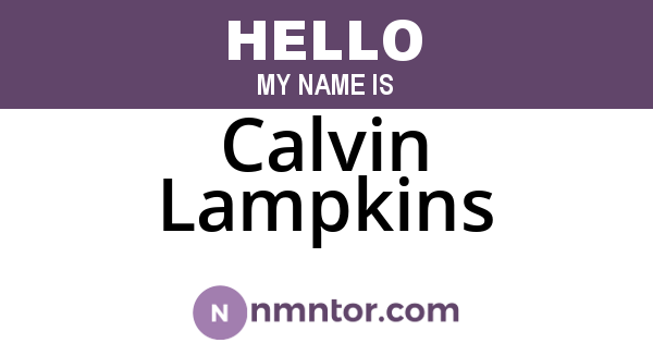 Calvin Lampkins