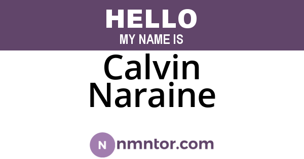 Calvin Naraine