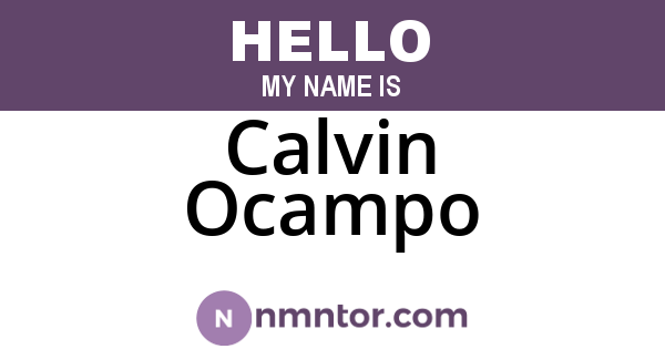 Calvin Ocampo