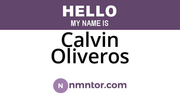 Calvin Oliveros