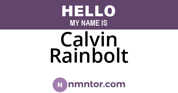 Calvin Rainbolt