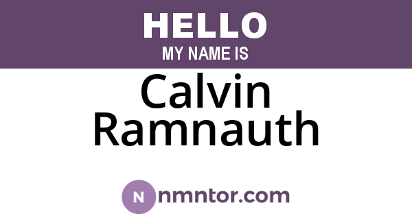 Calvin Ramnauth