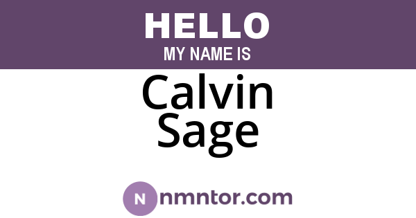 Calvin Sage