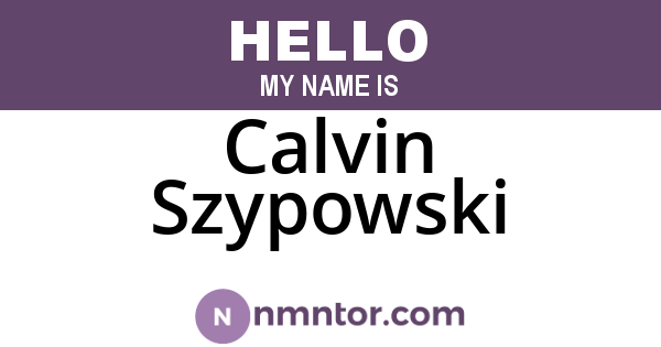 Calvin Szypowski