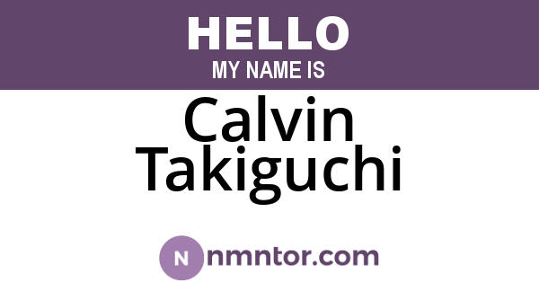 Calvin Takiguchi