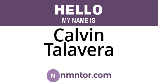 Calvin Talavera