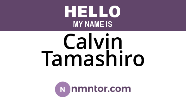 Calvin Tamashiro